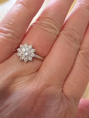 Tocara Starlight DiAmi Floral Halo Ring